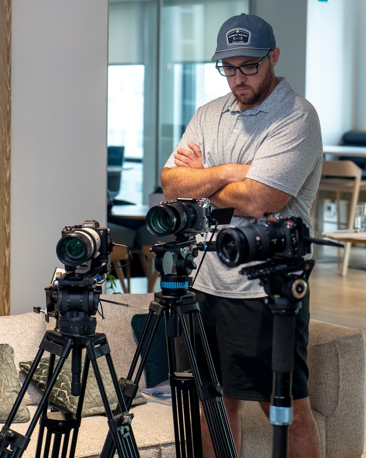 On site podcast production